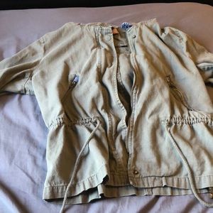 Green army style jacket